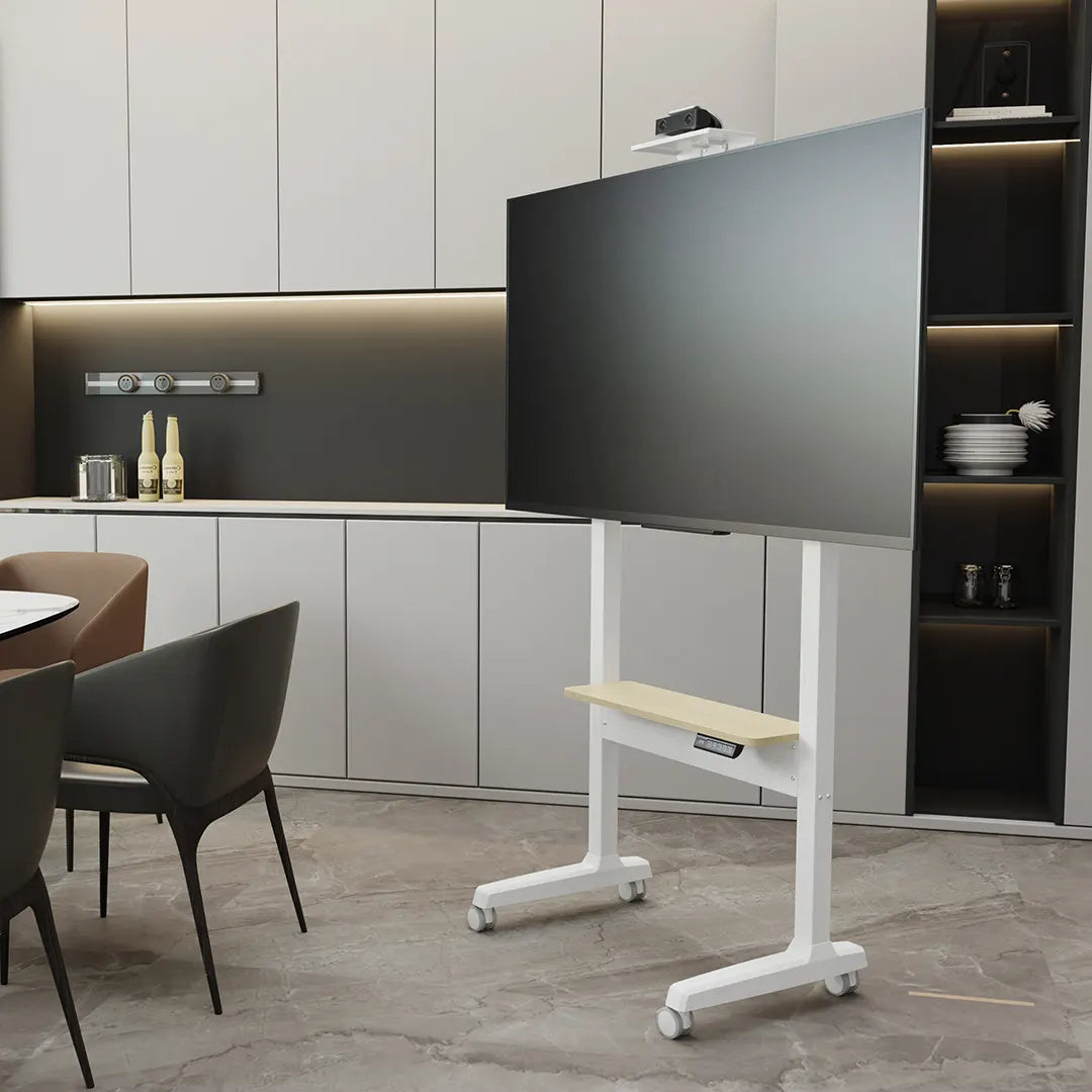 Powerology Electric TV Stand with Vertical Height Adjustment