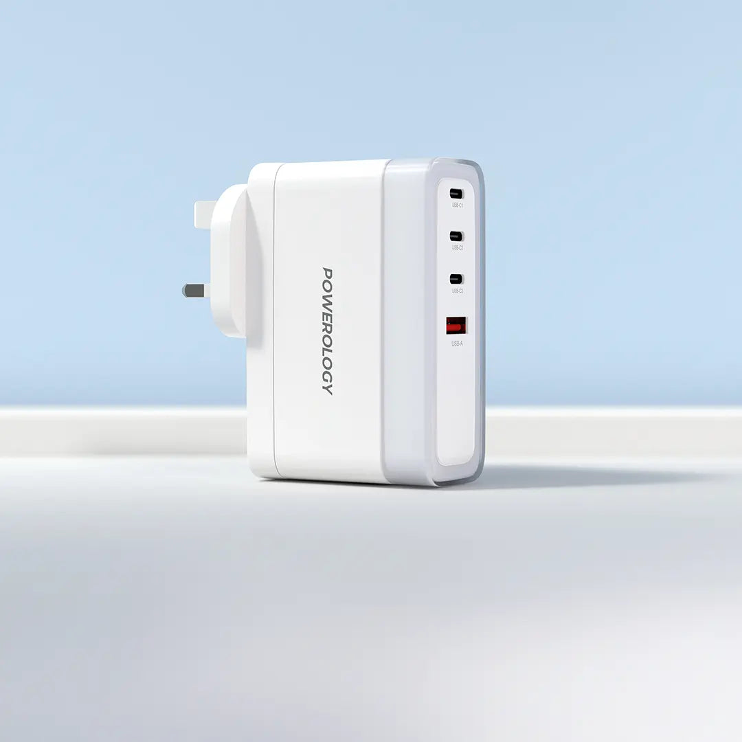 Powerology Lunex Series Fast Charging Adapter PD 140W - White