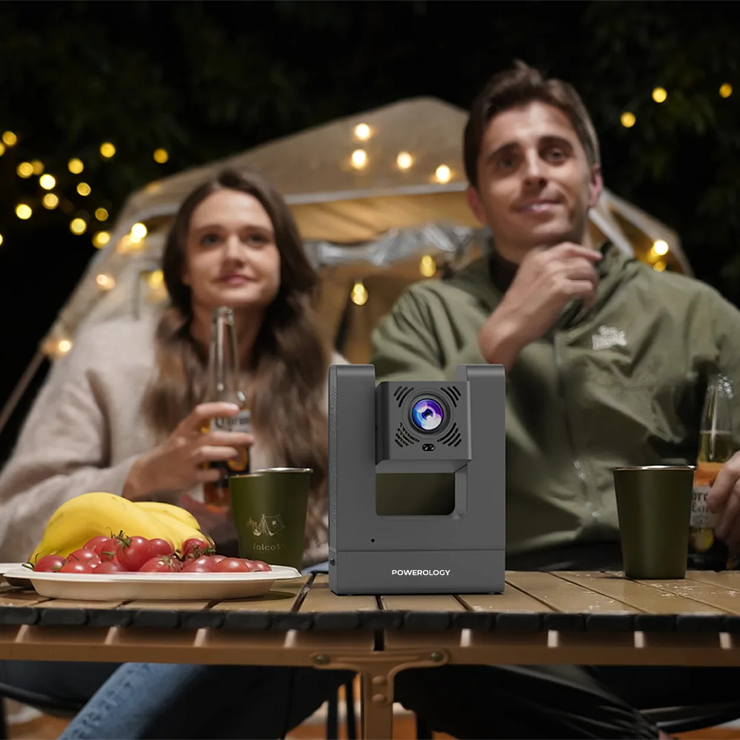 Powerology VisionArc Portable Smart Projector - Gray