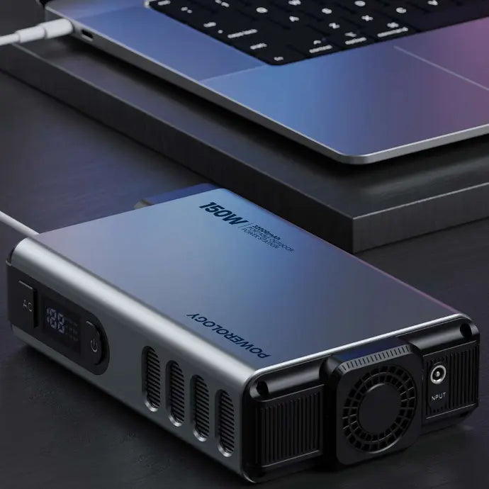 Powerology Mini Power Station with AC Output 150W 32000mAh PD 100W - Gray