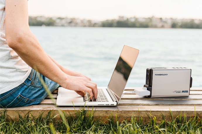 Powerology Mini Power Station with AC Output 150W 32000mAh PD 100W - Gray