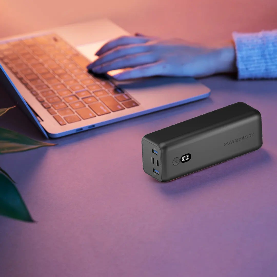 Powerology Onyx 30000mAh Dual USB-C Power Bank