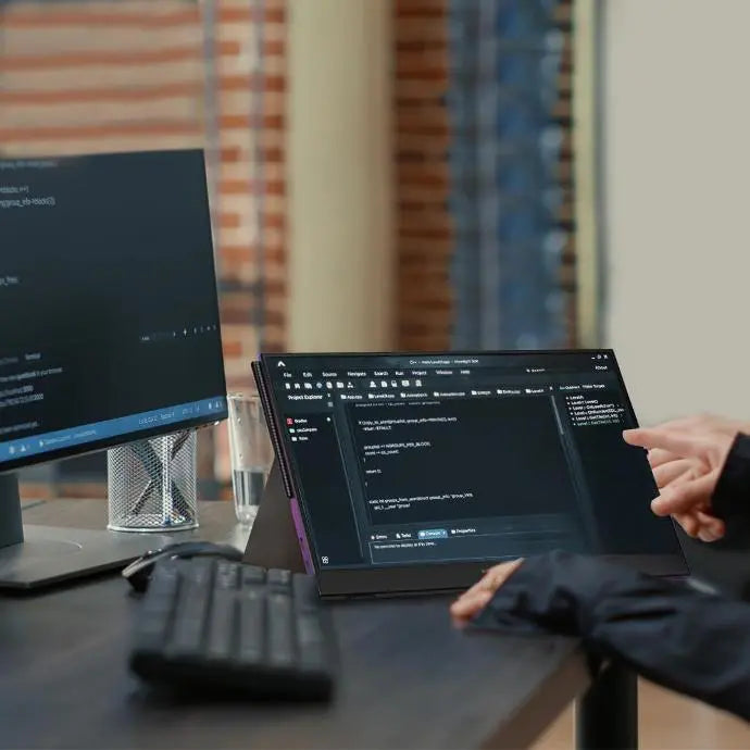 Powerology 15.6-inch Ultra-Slim Full HD Portable Monitor, Black