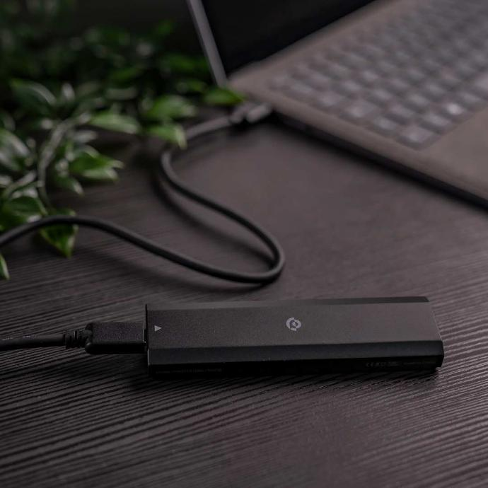 Powerology Dual Protocol Portable SSD Drive 512GB - Black