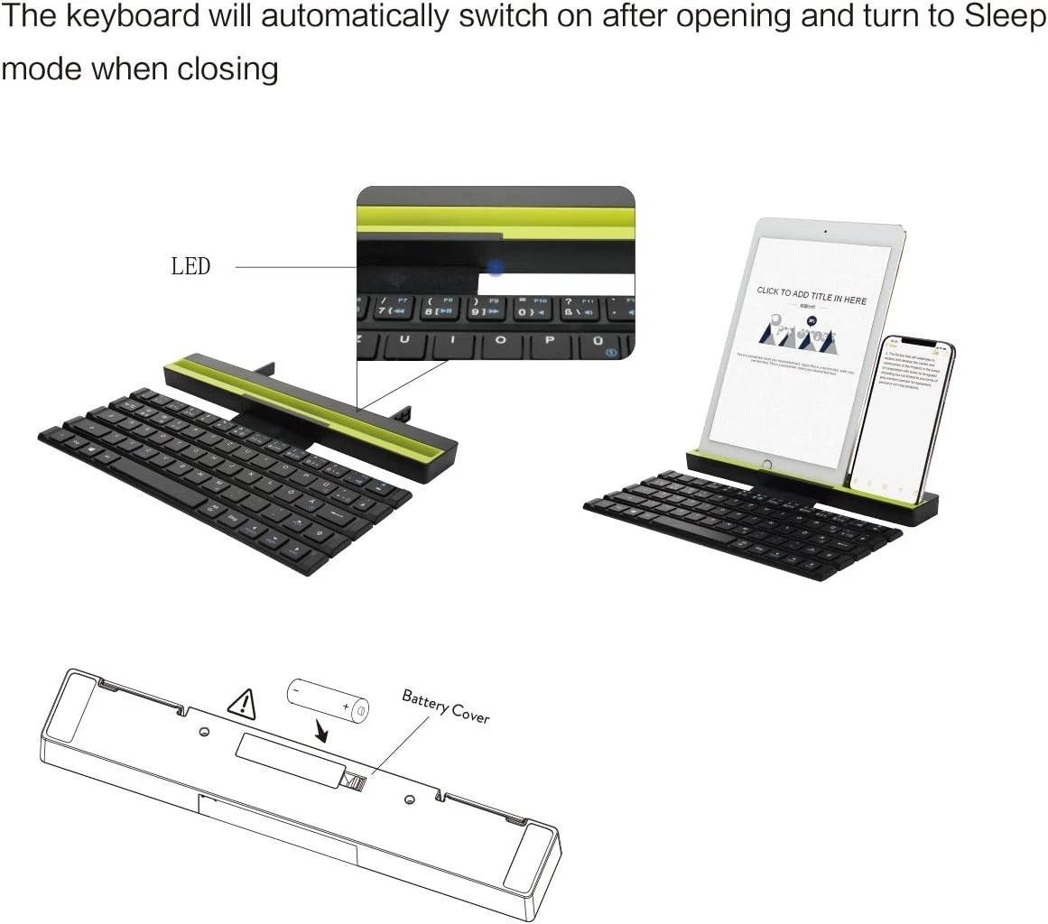 ROCK Multi-function Rollable Bluetooth Keyboard - Portable Wireless