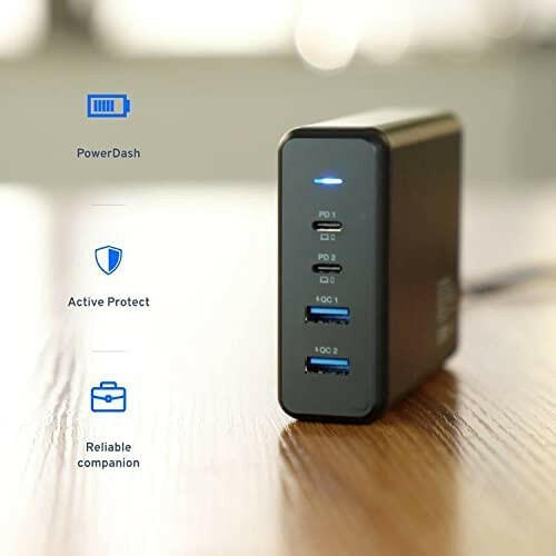 Powerology 4-Port Quick Charging Power Terminal 156W Uk - Black - Phonology