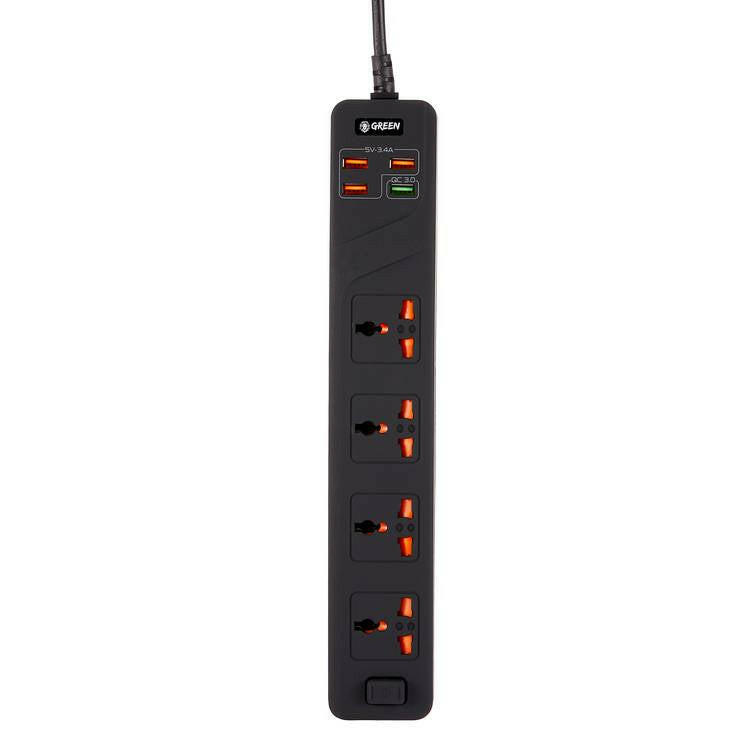 Green Lion 4 AC 4 USB 3.4A QC3.0 Multiport Smart Power Socket 3000W - Phonology