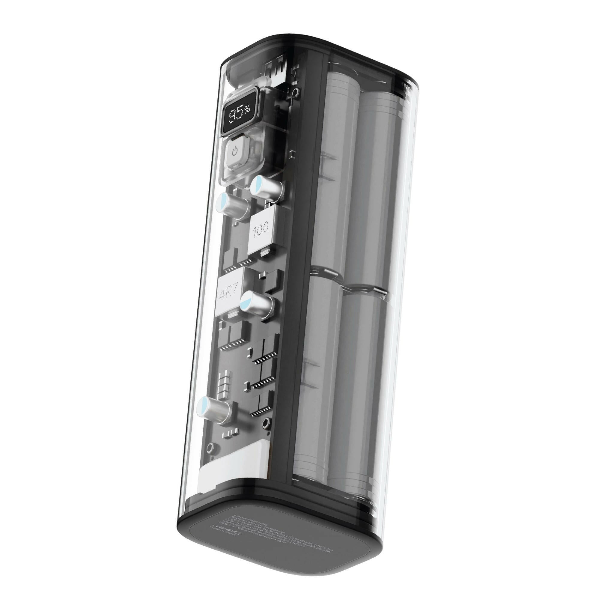 Powerology Crystalline Series Power Bank 24000mAh PD 100W - Dark Grey - Phonology