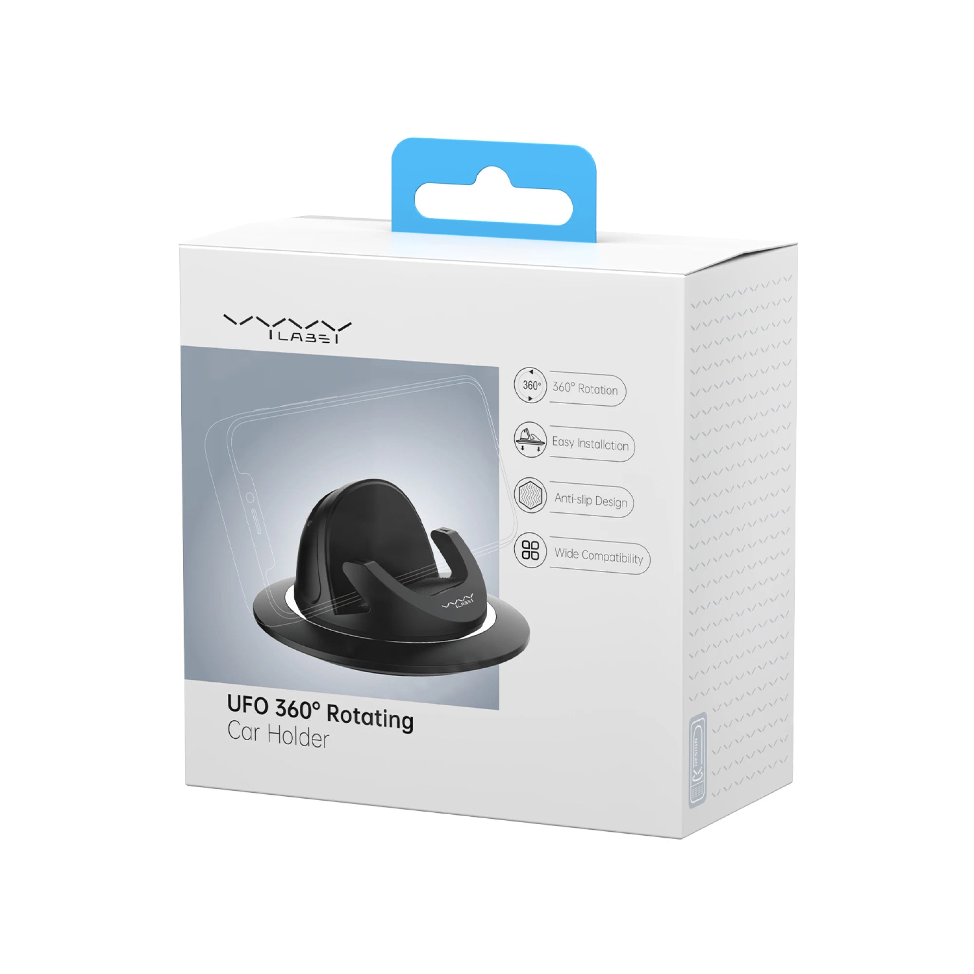 Vyvylabs UFO 360 ° Rotating Car Holder Black