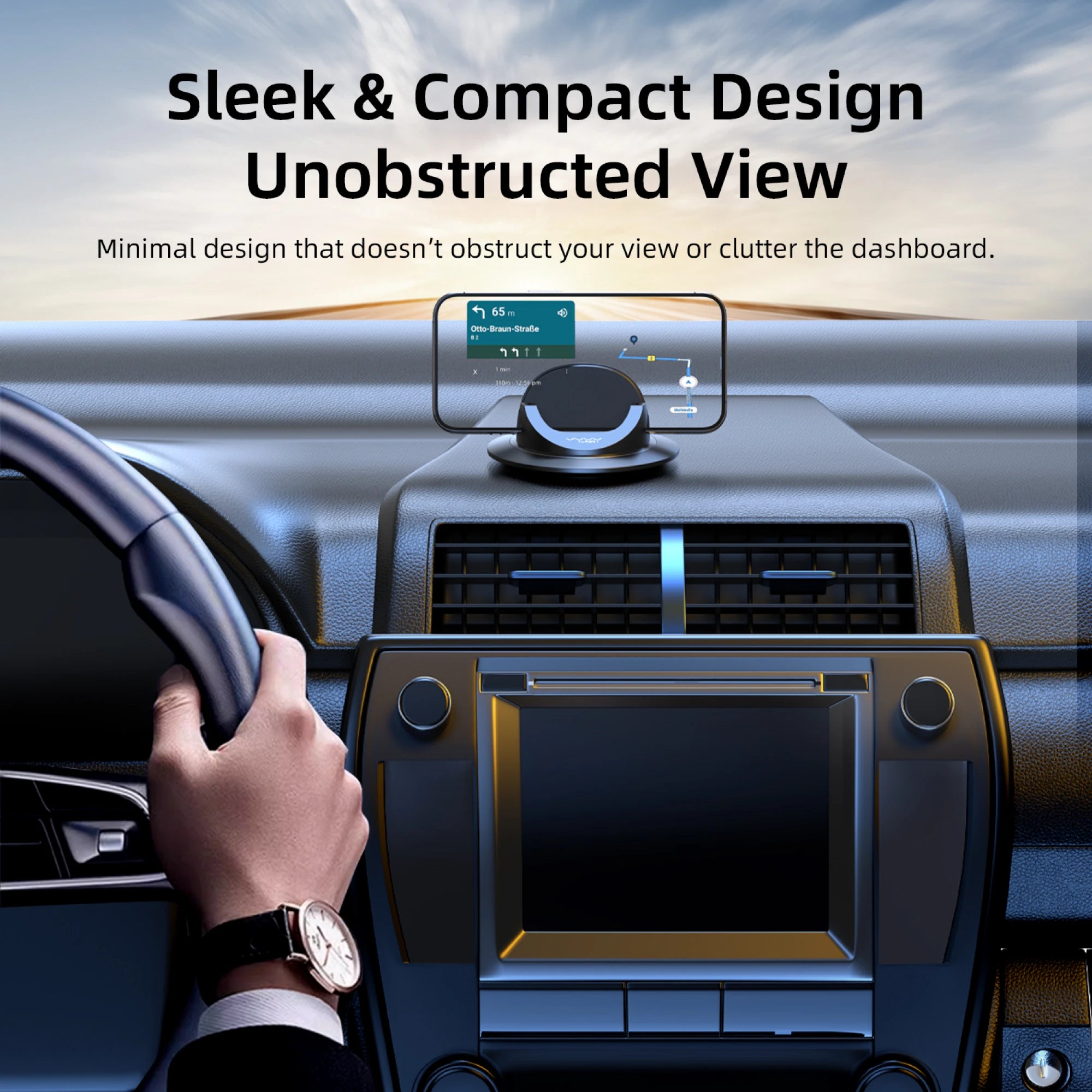 Vyvylabs UFO 360 ° Rotating Car Holder Black
