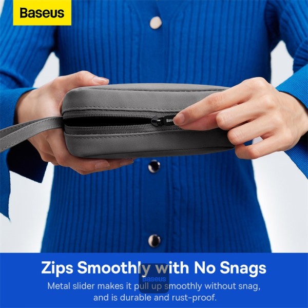Baseus EasyJourney Series Storage Bag - Small Travel Organizer for Phone, Headphones & Accessories - Dark Gray