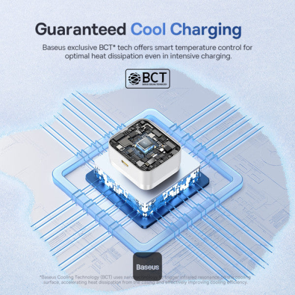 Baseus Palm 30W PD Type-C Fast Charging Wall Charger - UK Plug with Ultra Fast Charging Type-C to Type-C Data Cable 1M