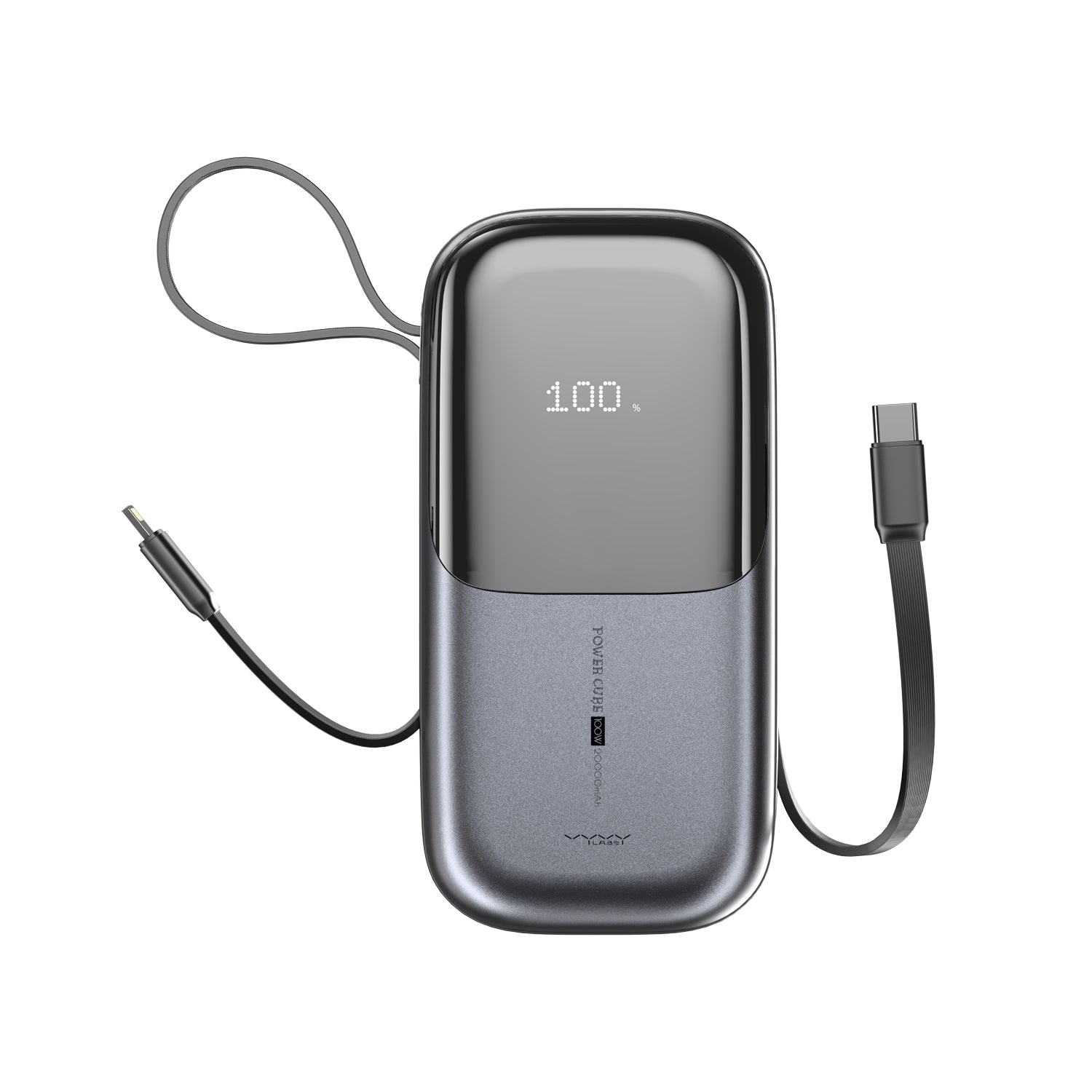 Vyvylabs Power Lite Digital Display Power Bank 20000mAh 65W (with C+L Fast Charging Cable)