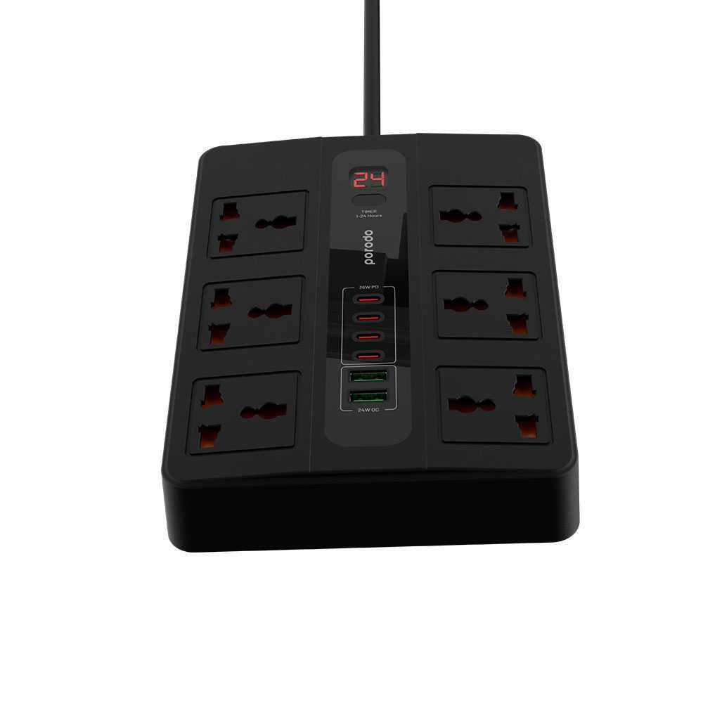 Porodo Multi-Port Super HUB 4 USB-C/ 2 USB-A Ultimate Home & Office Kit 3M - Phonology