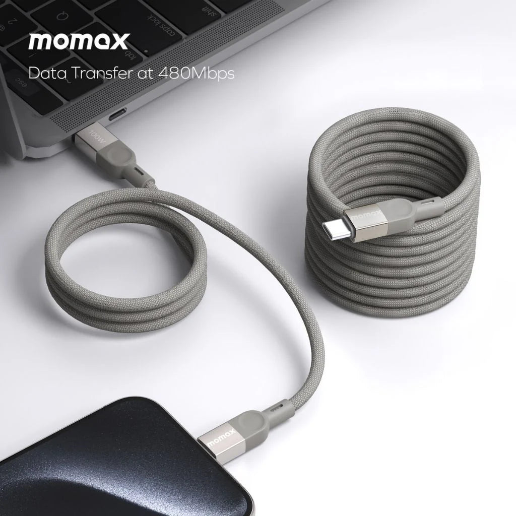 Momax Mag Link 100W USB-C To USB-C Magnetic Cable 1m