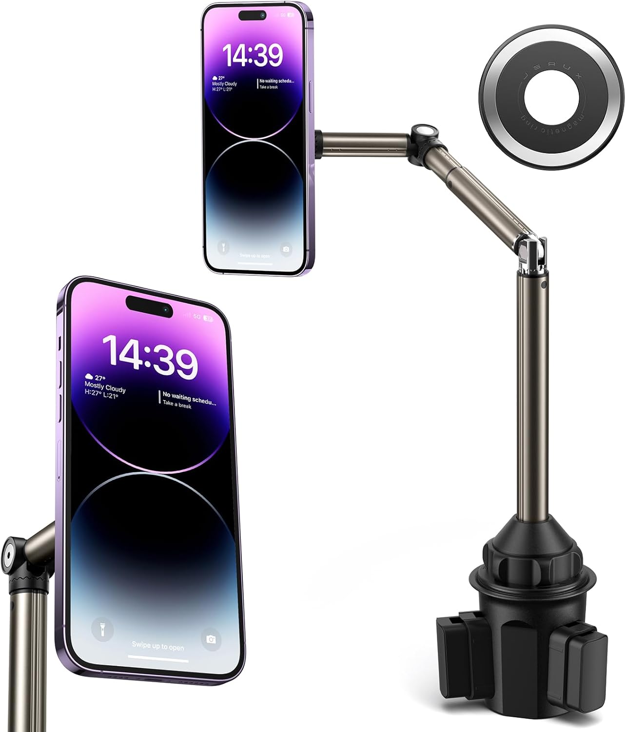 JSAUX Magnetic Cup Phone Holder Matte Black