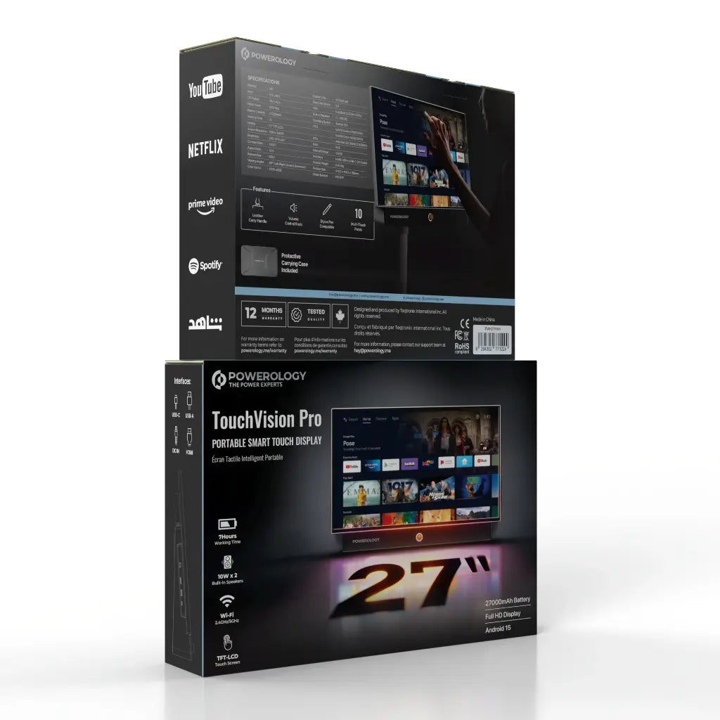 Powerology TouchVision Pro 27" Portable Smart Touch Display
