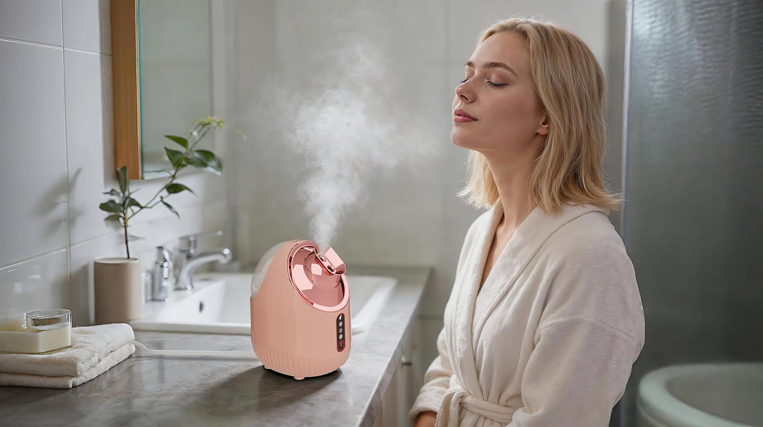 Porodo Rozita Hot & Cold Face Steamer | 240mL | 280W | One Button | UK Plug