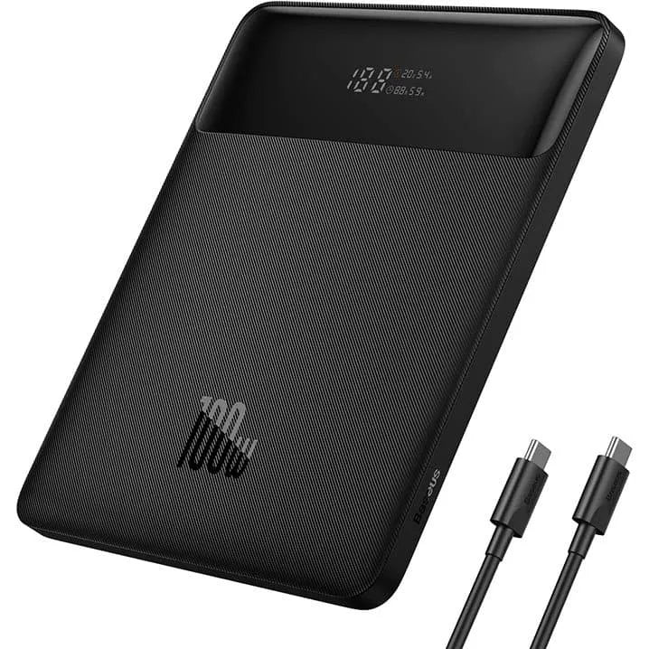 Baseus Blade 100W Power Bank 20000mAh Type C PD Fast Charging Powerbank Portable External Battery Charger for Notebook
