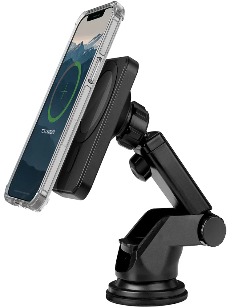 Viva Madrid Vanguard Magnetic Wireless Charge 15W + Carplug Qc3.0 Black