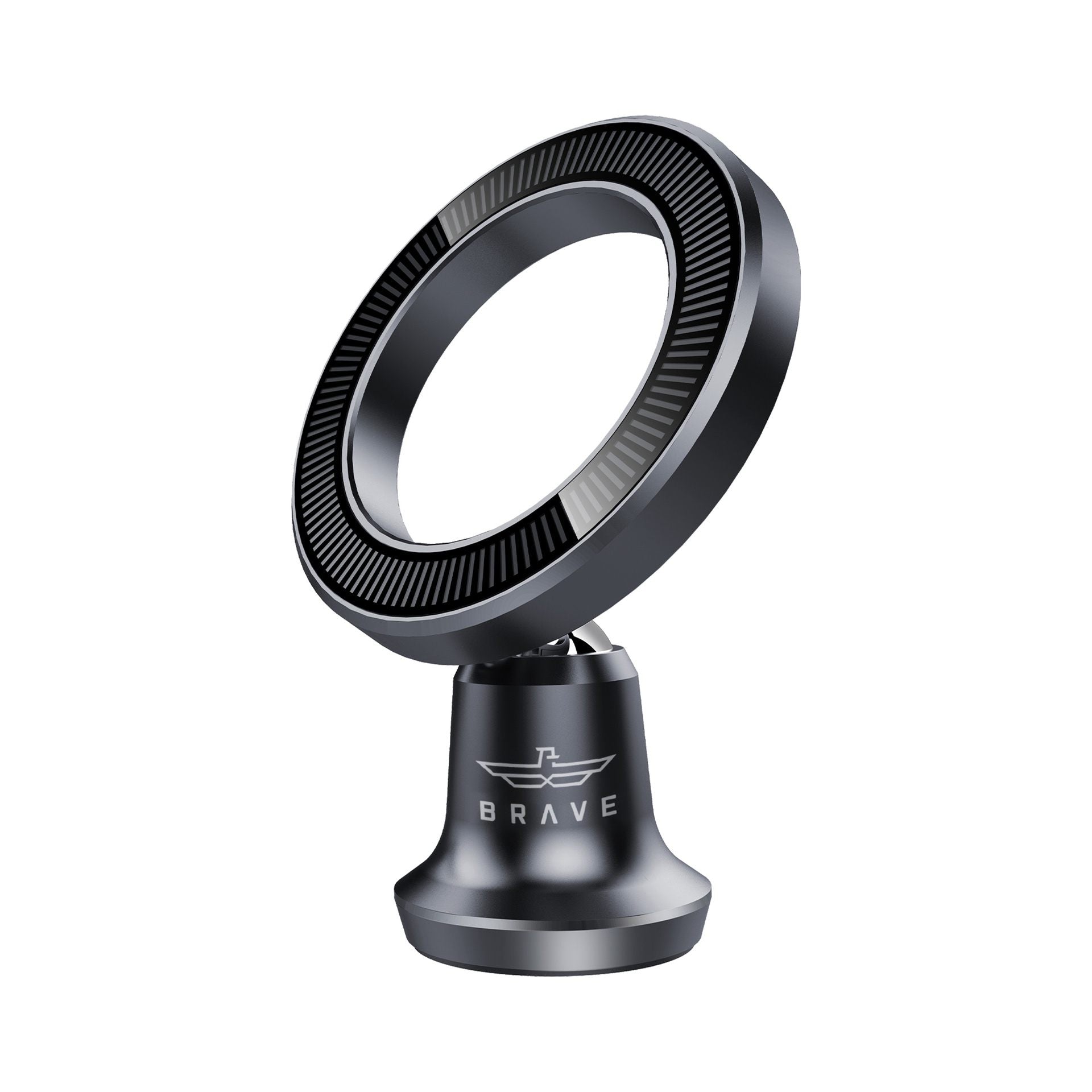 Brave BHL-52 MagSafe Car Dashboard Phone Holder | 360° Rotatable | Aluminum | Black