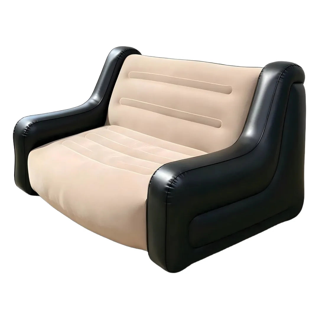 Green Lion Double Seater Inflatable Sofa - Beige