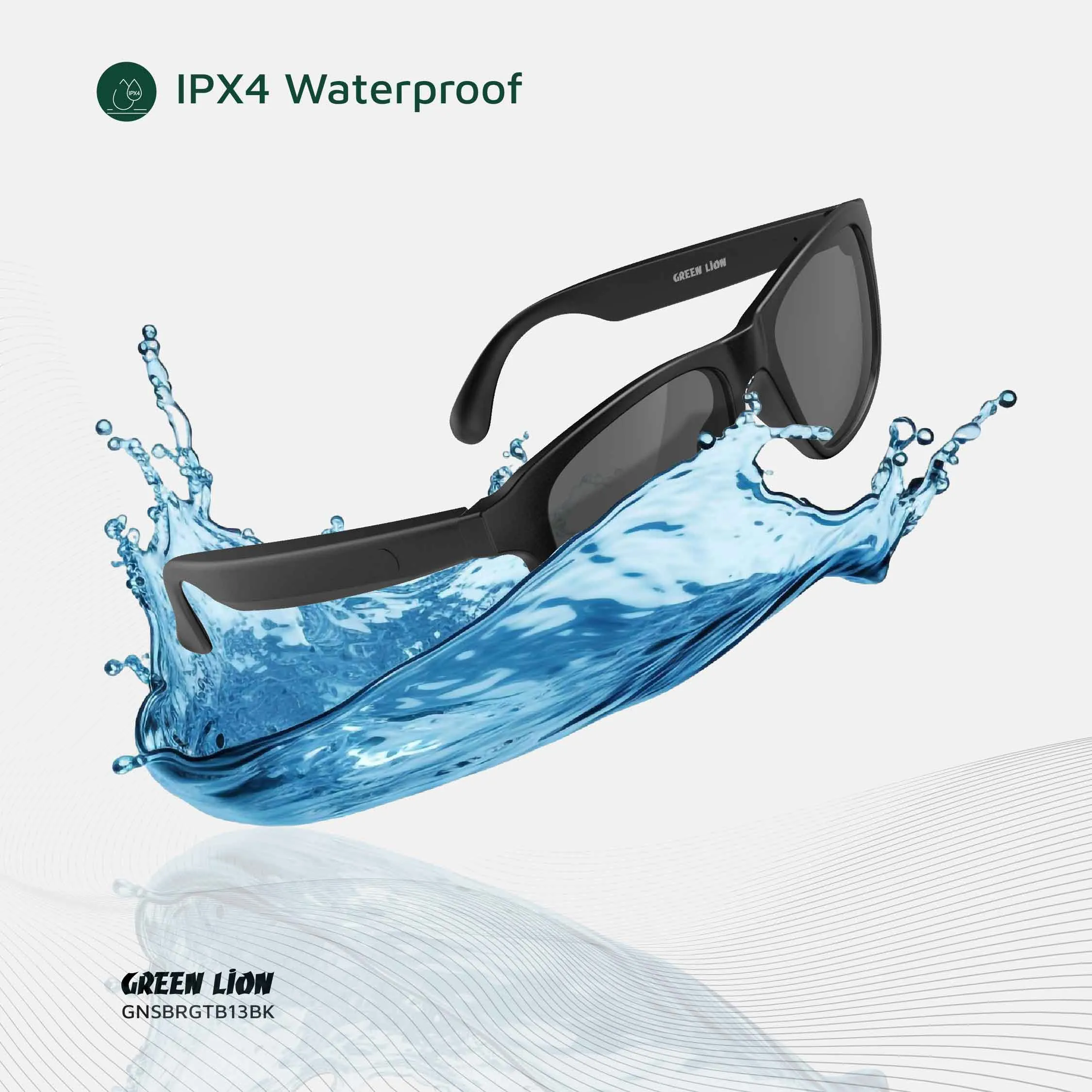 GREEN LION SYDNEY SMART GLASSES - BLACK