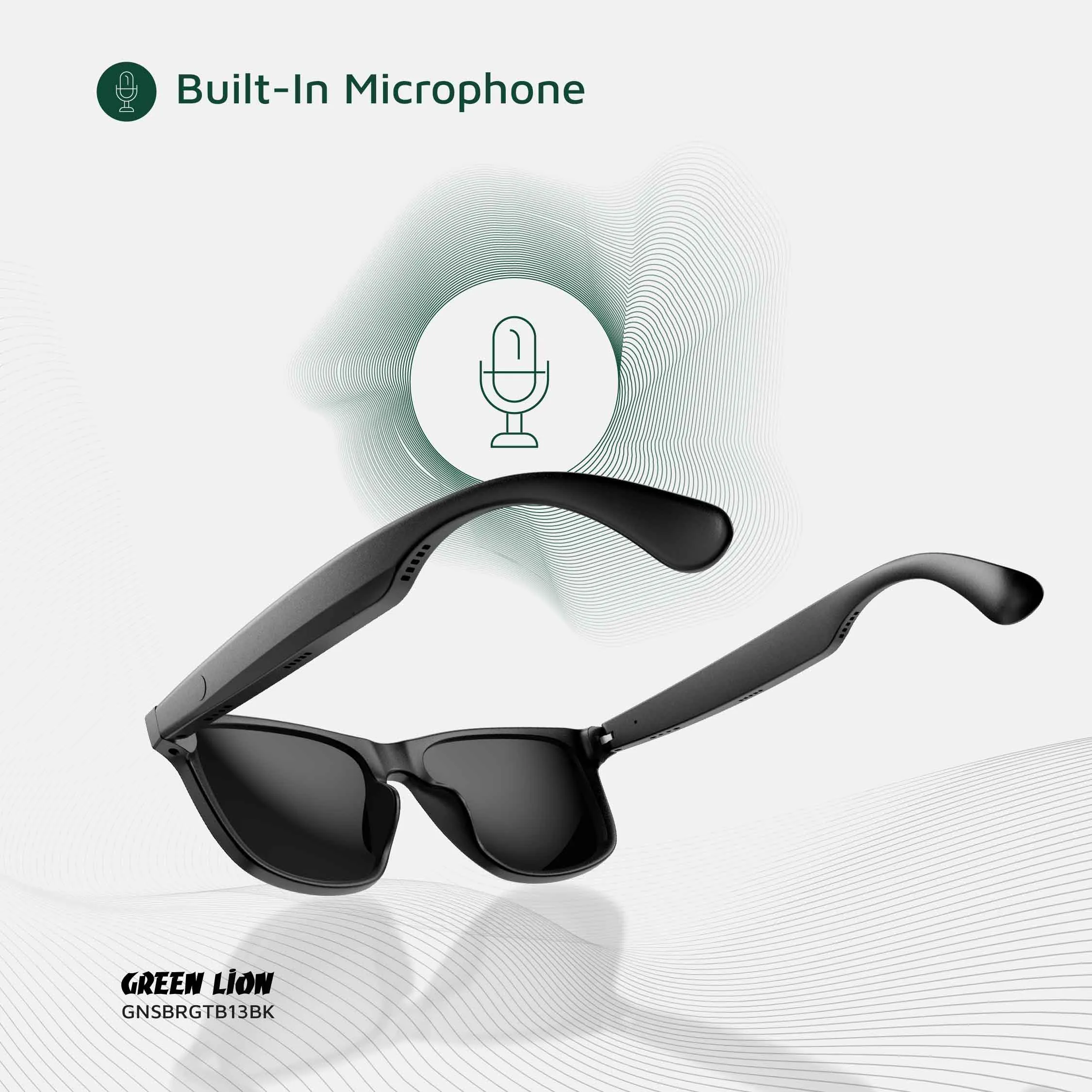 GREEN LION SYDNEY SMART GLASSES - BLACK