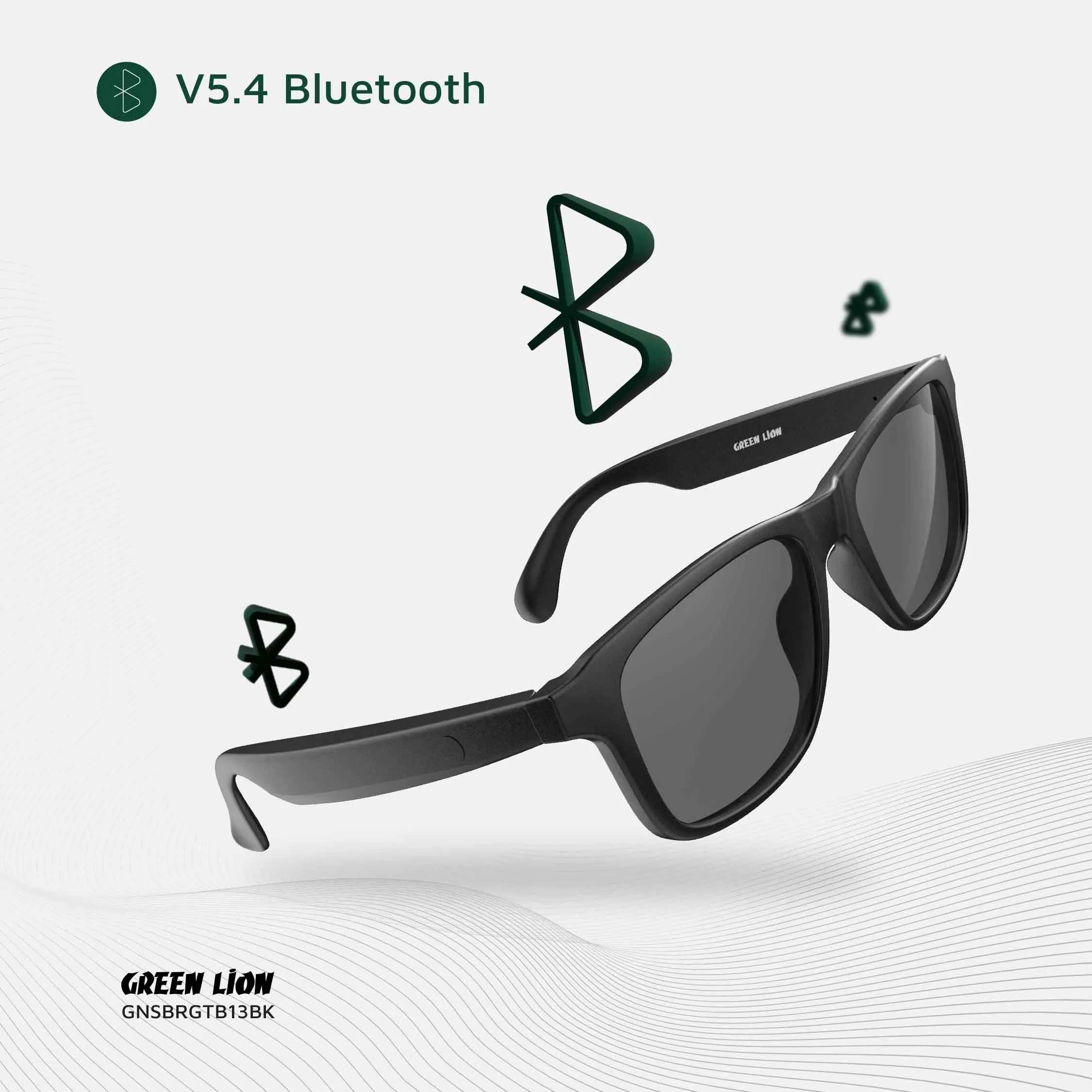 GREEN LION SYDNEY SMART GLASSES - BLACK
