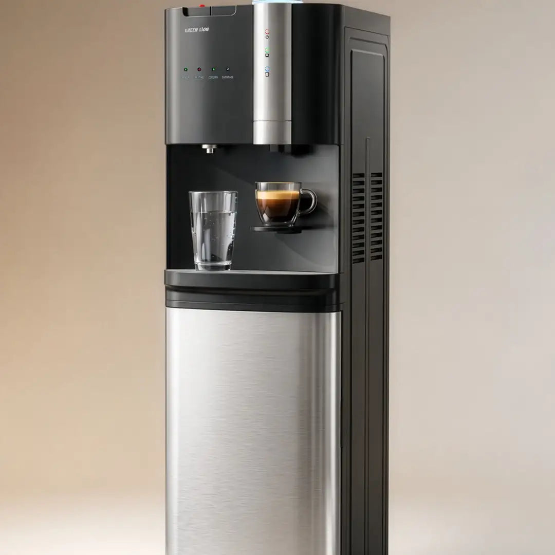 Green Lion Maestro 2-In-1 Water Dispenser & Coffee Maker - Silver