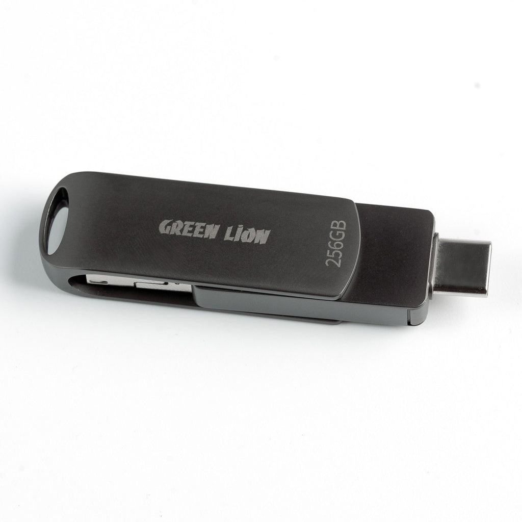 Green Lion 4 in 1 Pro Flash Drive 256GB - Black
