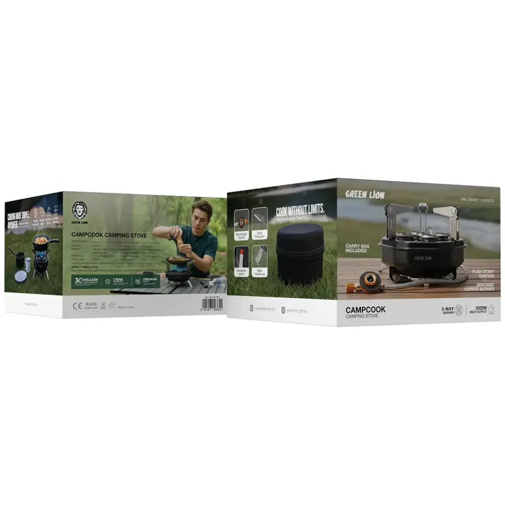 Green Lion Campcook Camping Stove - Black