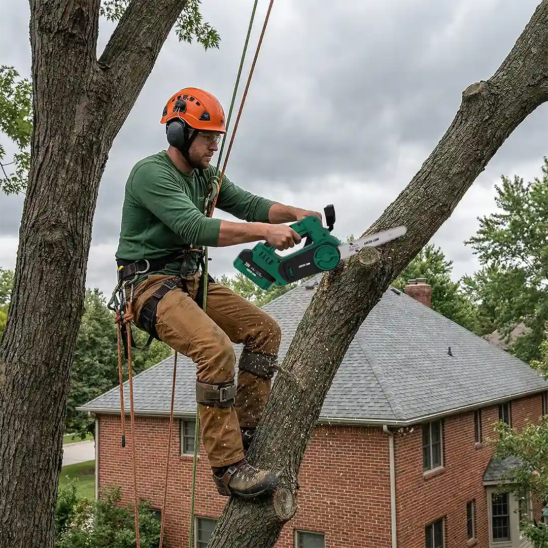 Green Lion GES-12 Cutforce Electric Chainsaw - Green