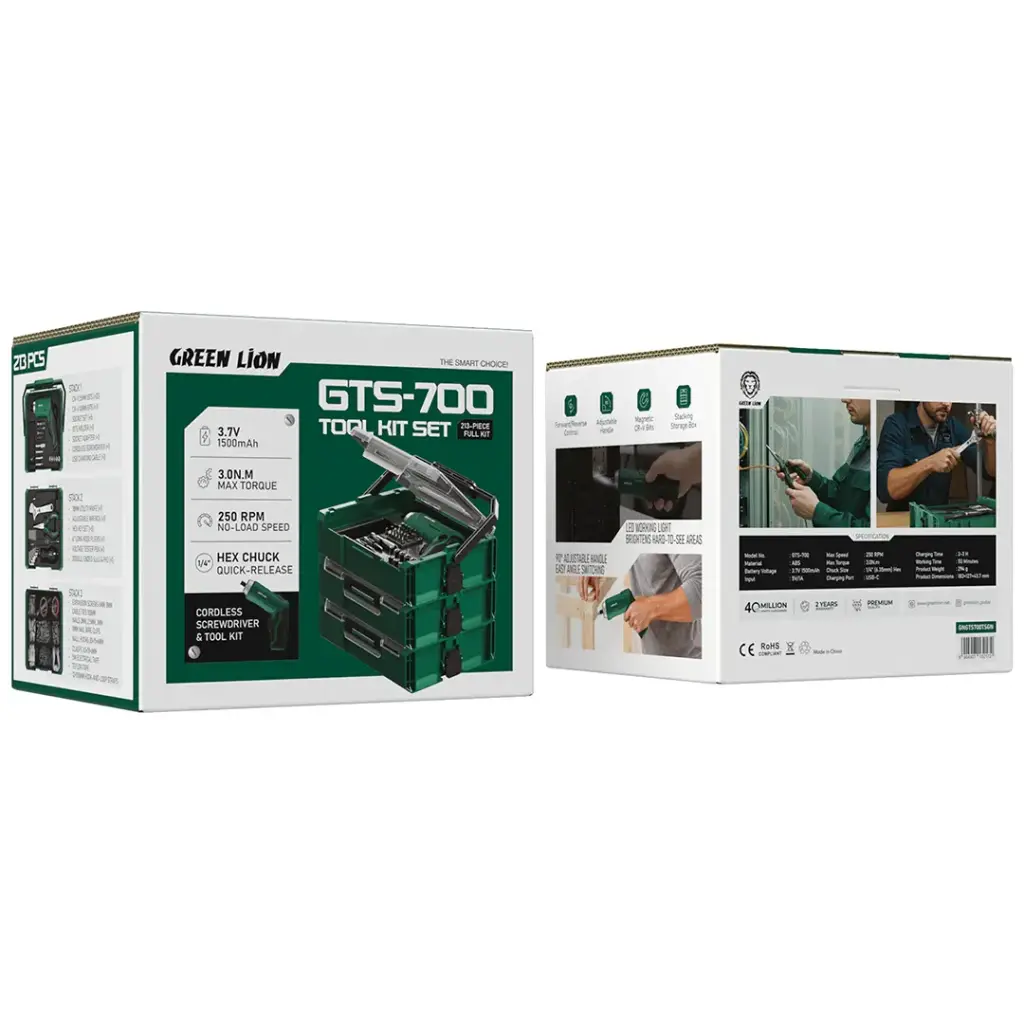 Green Lion GTS-700 Tool Kit Set - Green