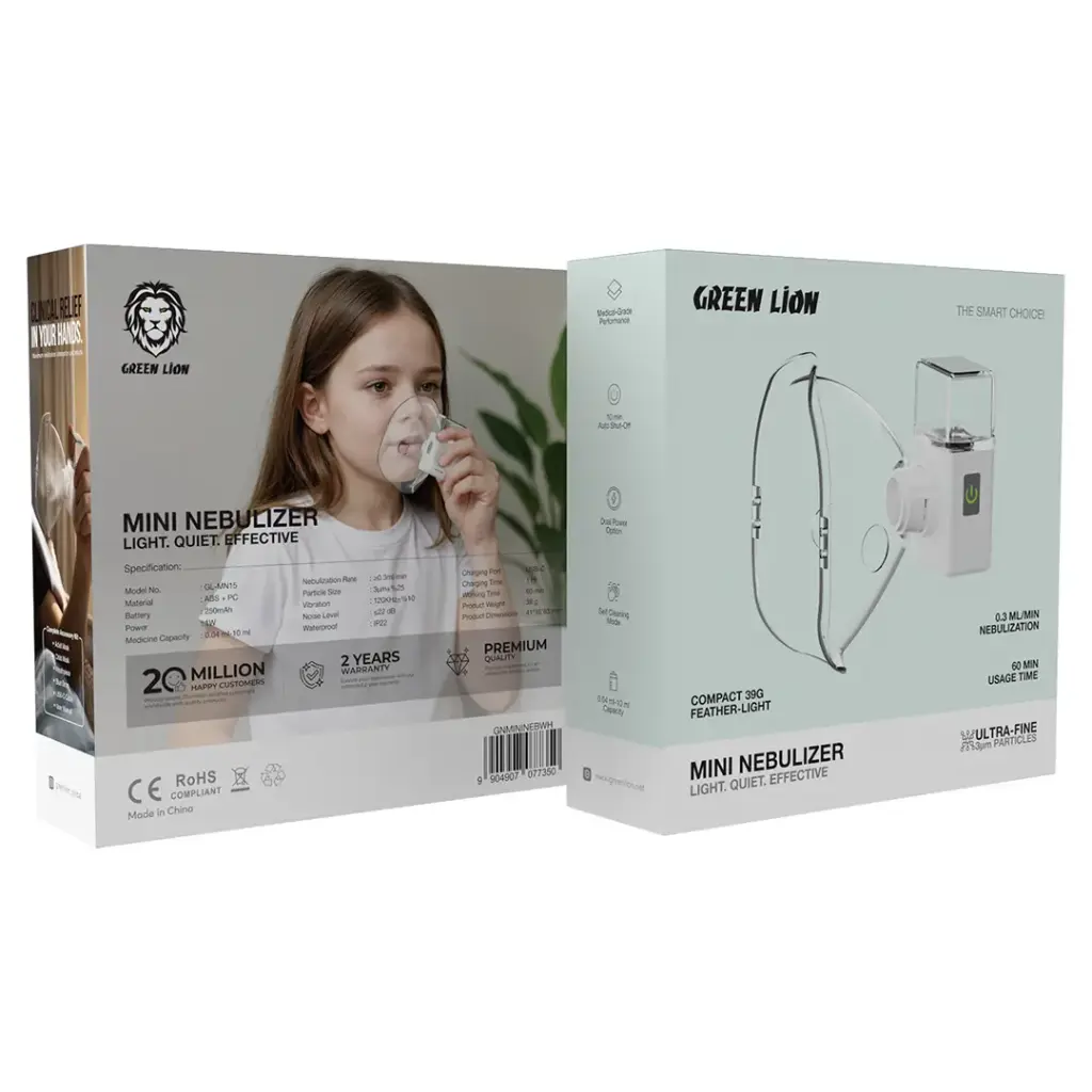 Green Lion Mini Nebulizer - White