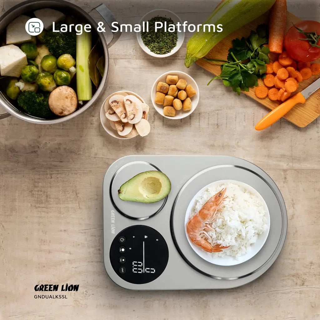 Green Lion Dual Kitchen Scale - Silver