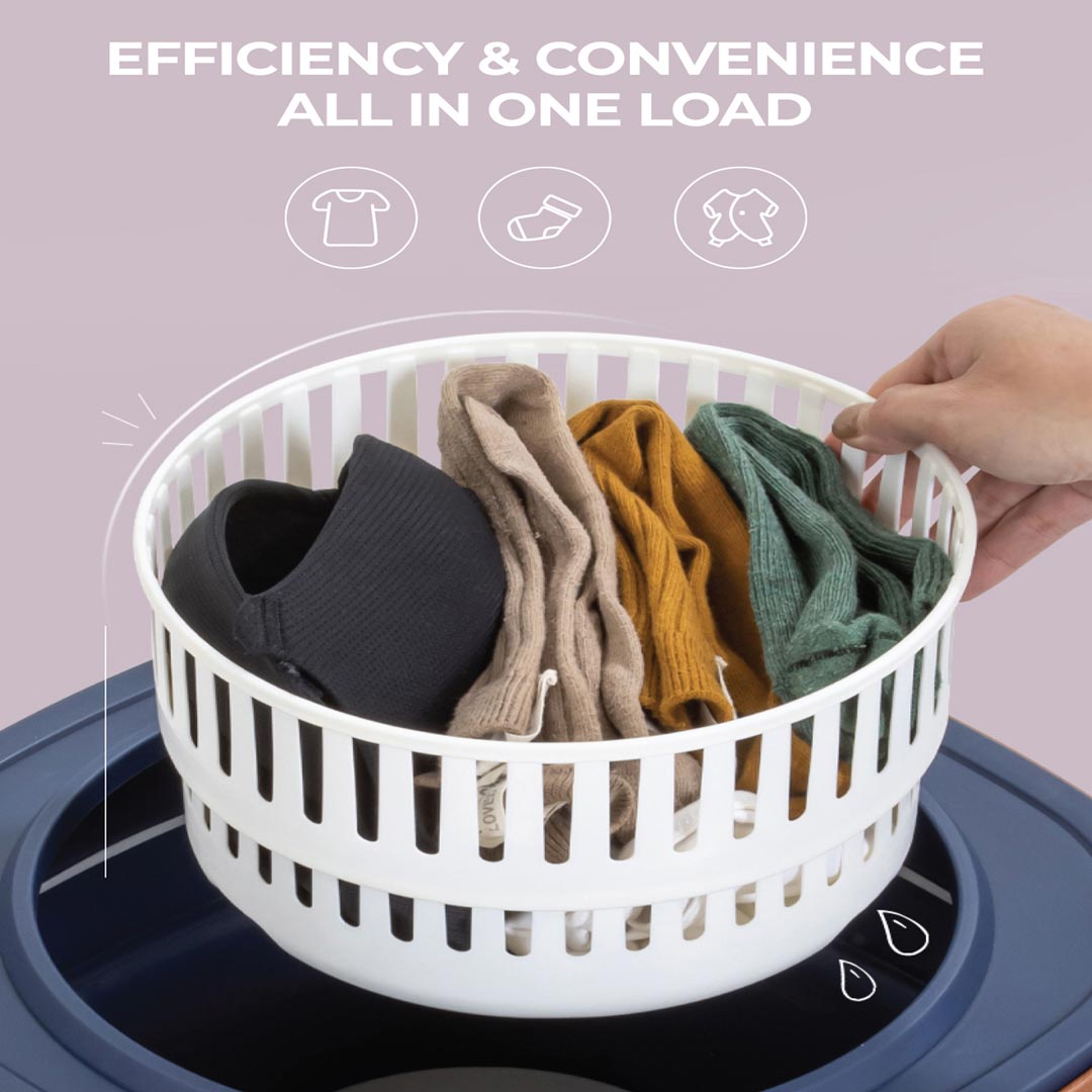 Green Lion Foldable Mini Washing Machine 9L 60W - Blue