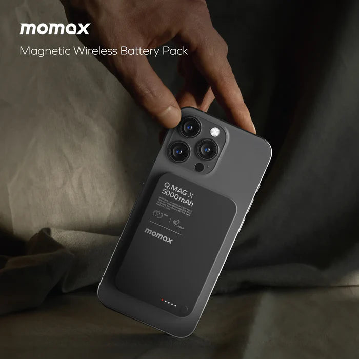 MOMAX Q.Mag X 5000mAh Gen2 15W Ultra Slim MagSafe Wireless Power Bank