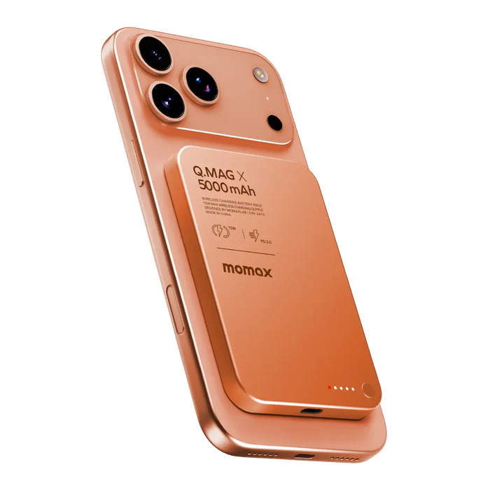 MOMAX Q.Mag X 5000mAh Gen2 15W Ultra Slim MagSafe Wireless Power Bank