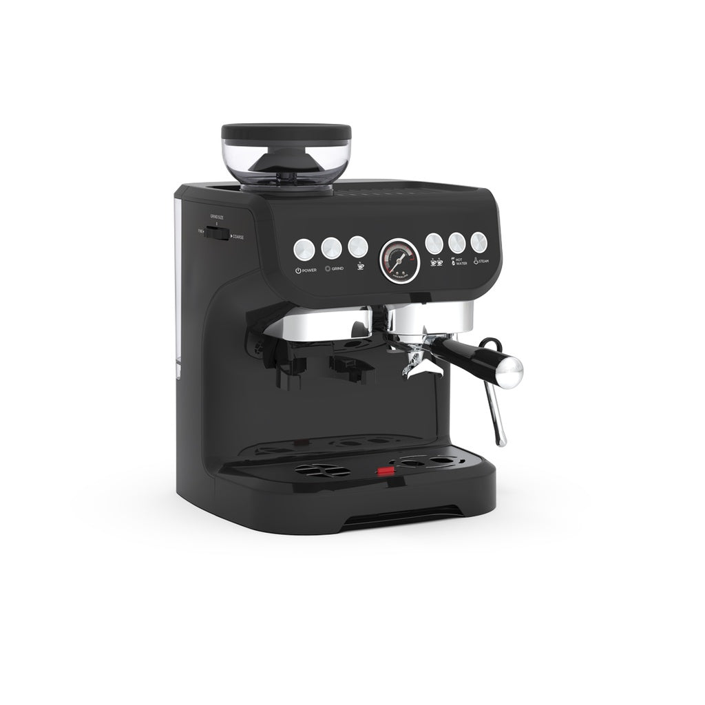 Lepresso Espresso Coffee Maker with Bean Grinder - Black
