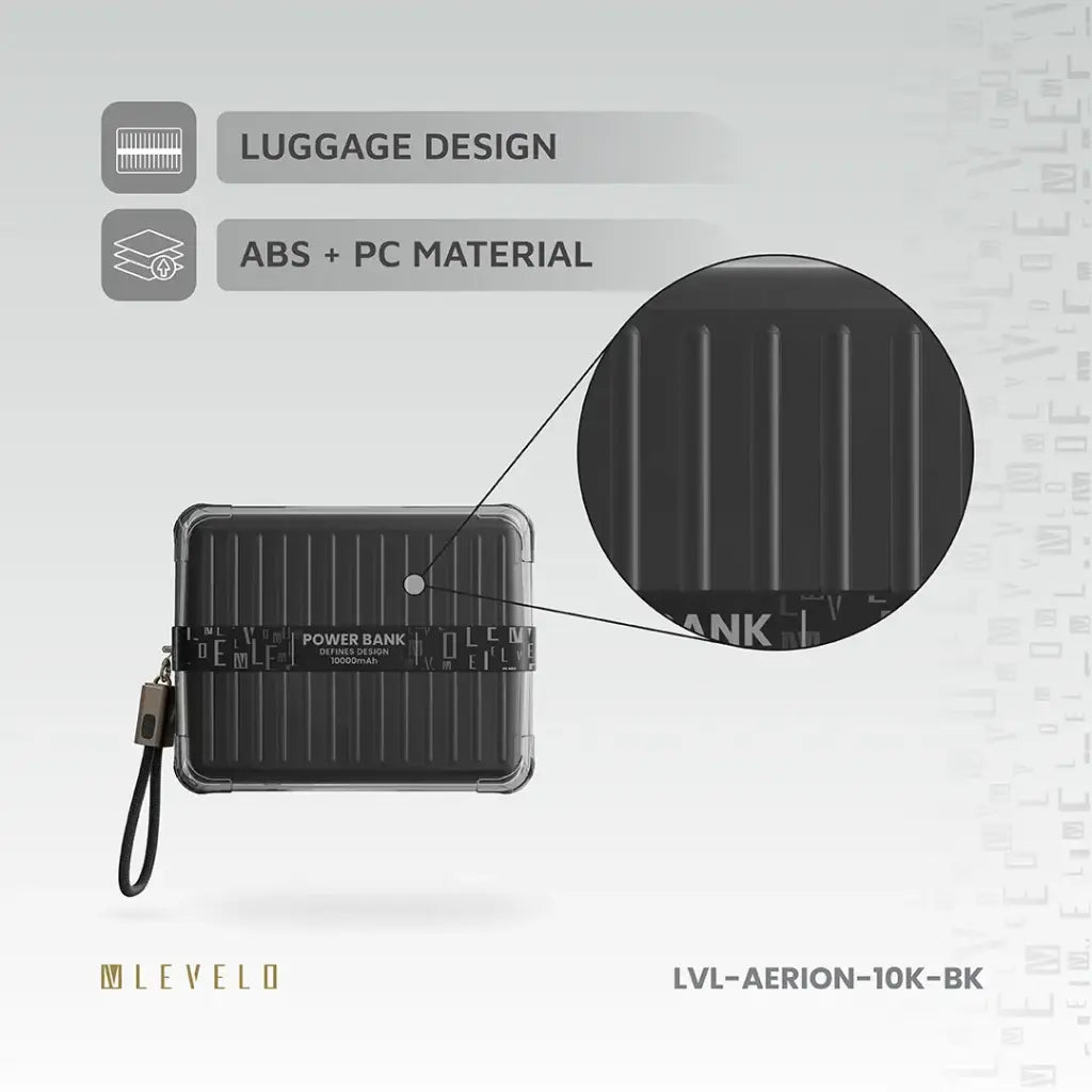 Levelo Aerion Portable 10000mAh Power Bank