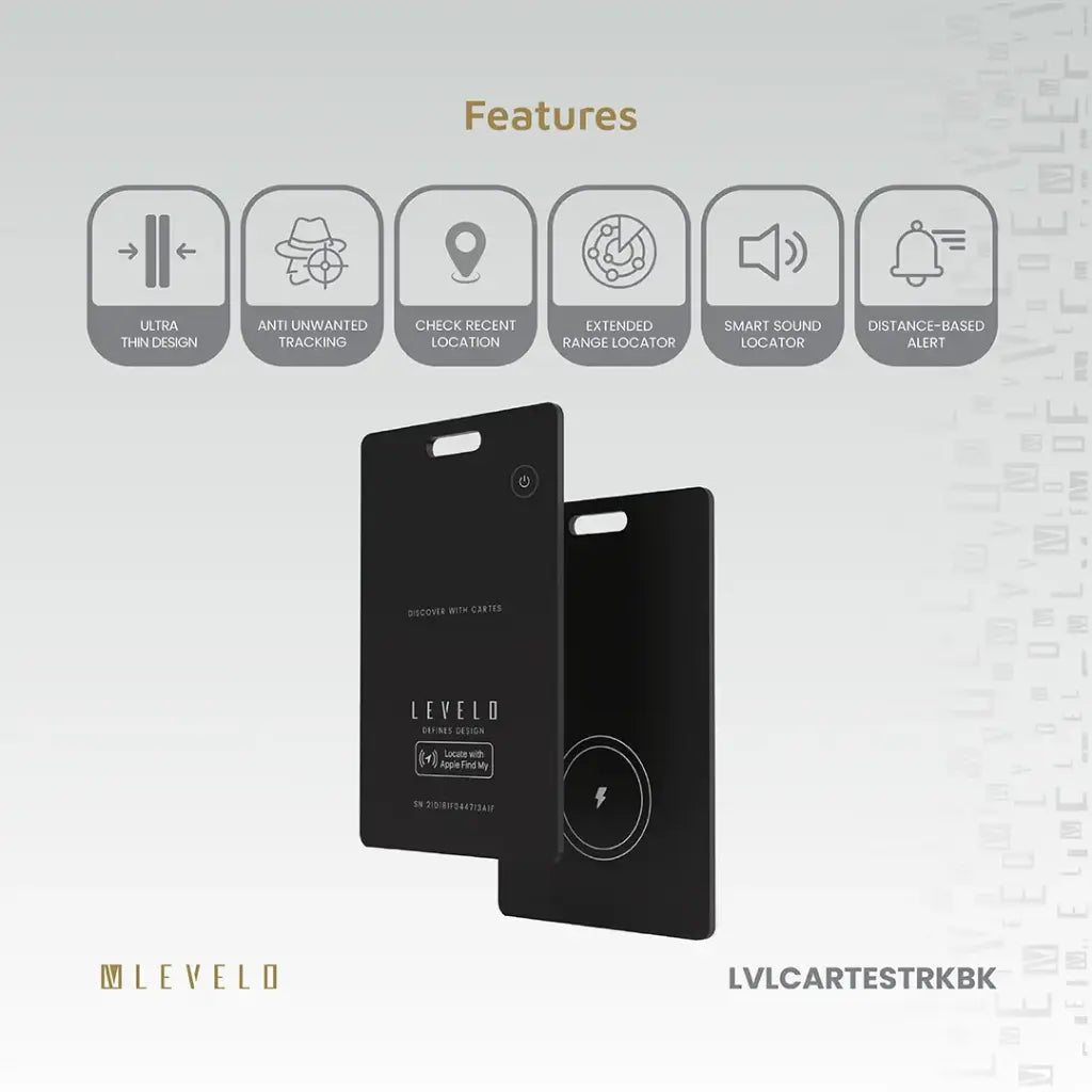 Levelo Cartes FindMy Card Tracker - Black