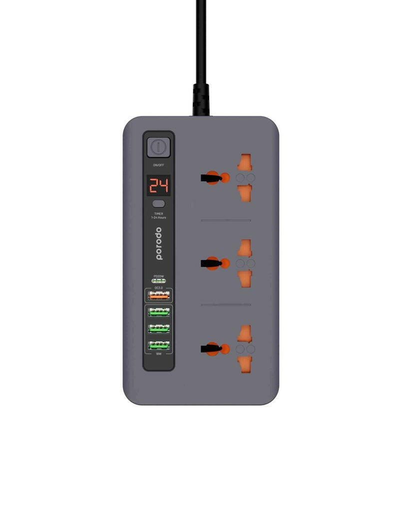 Porodo Multi-Port Power HUB 4 USB-A/USB-C Ultimate Home & Office Kit 2M - Phonology