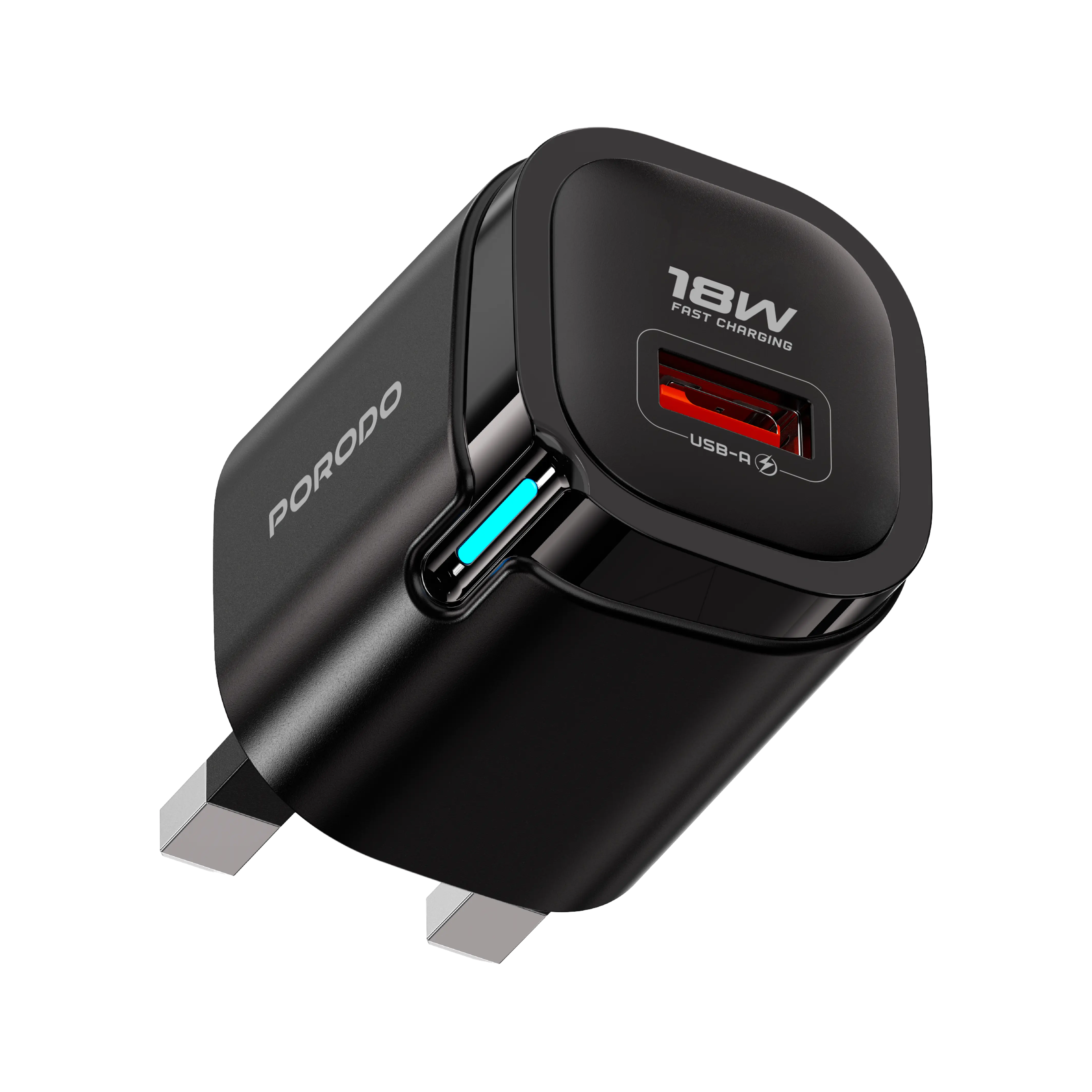 Porodo Tekto USB-A Wall Adapter - Black