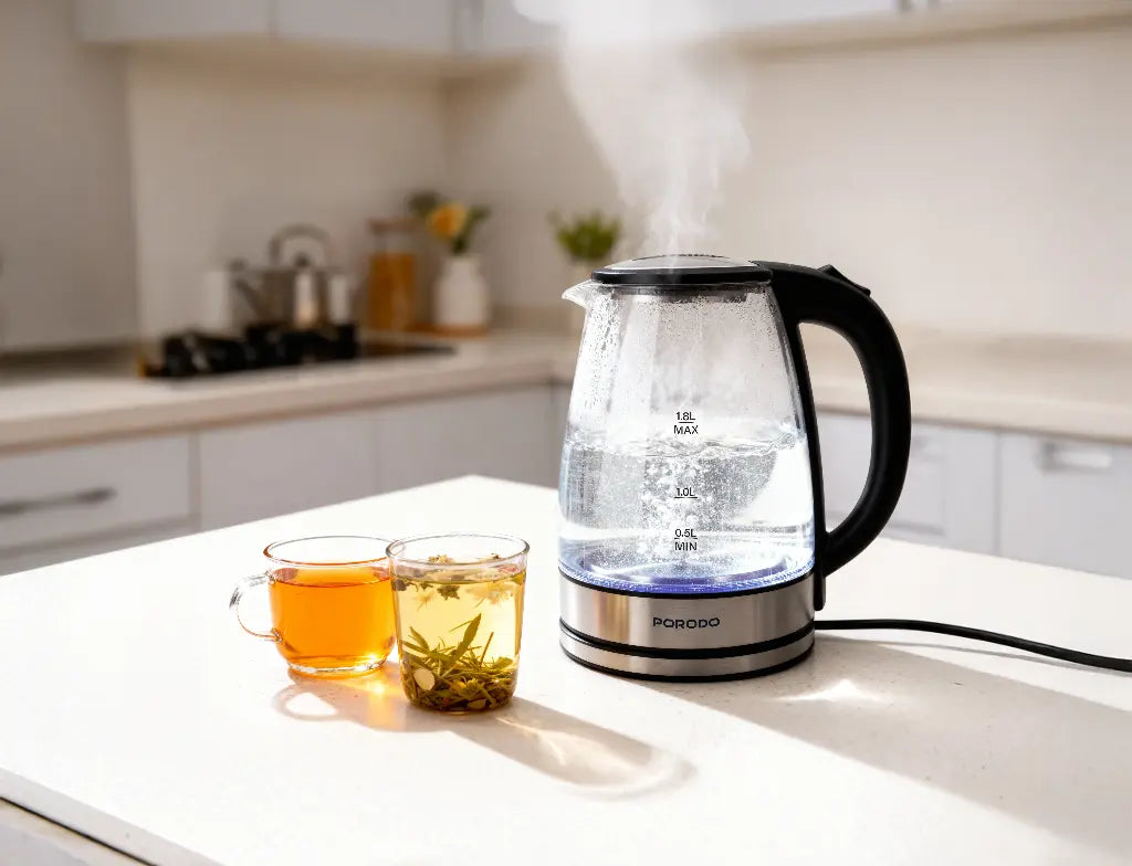 Porodo Pyro T1 Electric Glass Kettle - Clear
