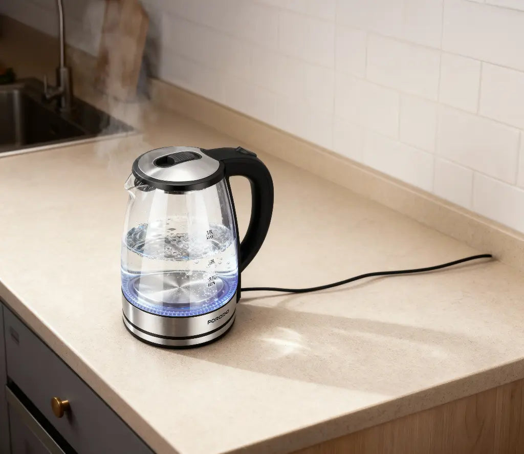 Porodo Pyro T1 Electric Glass Kettle - Clear