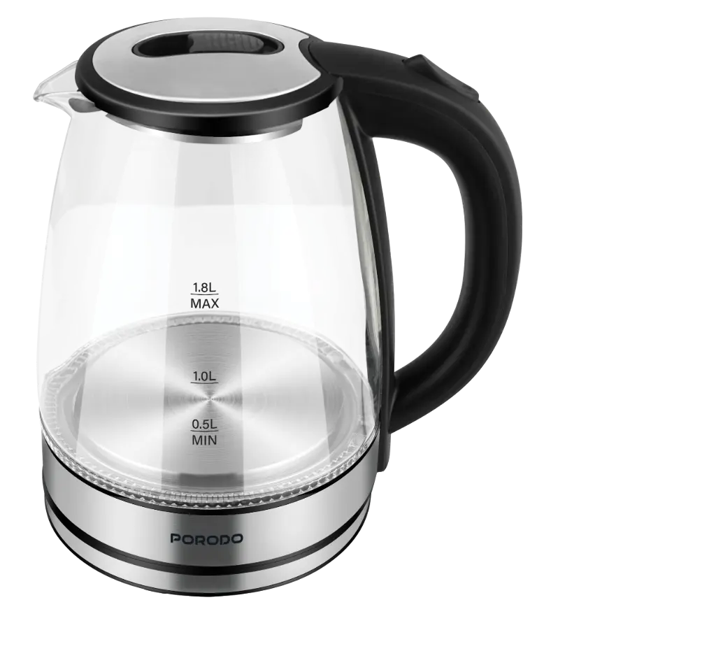 Porodo Pyro T1 Electric Glass Kettle - Clear