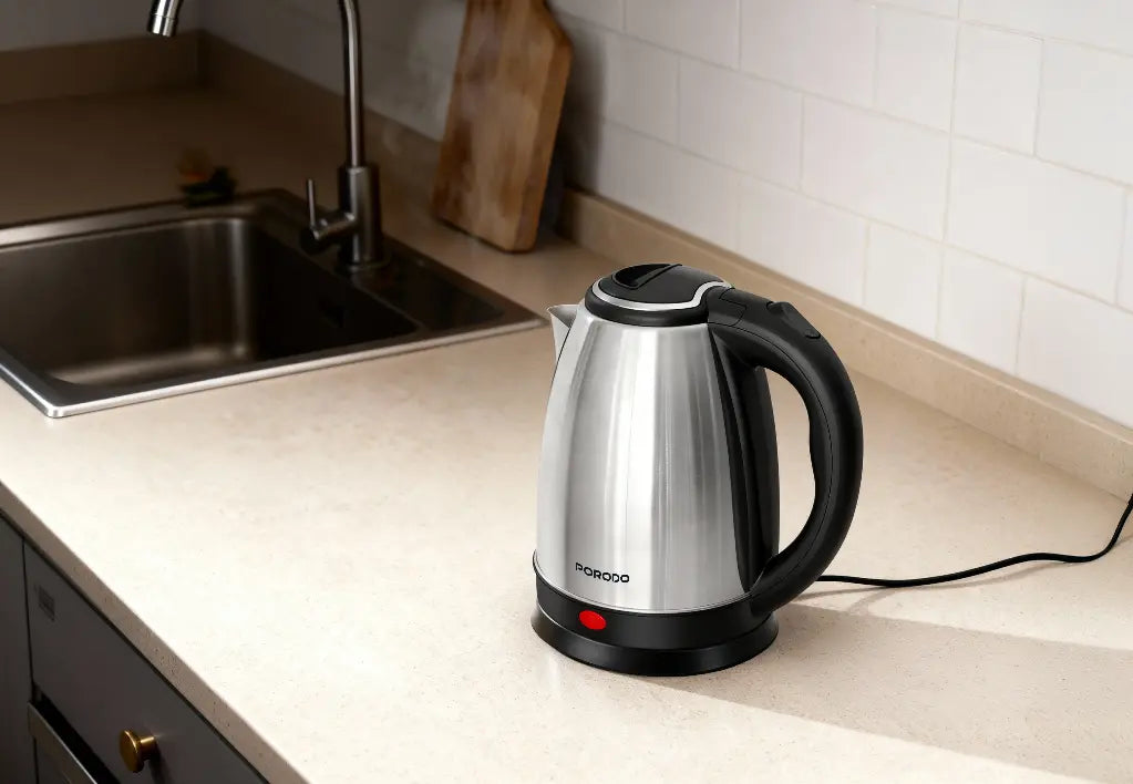 Porodo Pyro Electric Stainless Steel Kettle - Silver