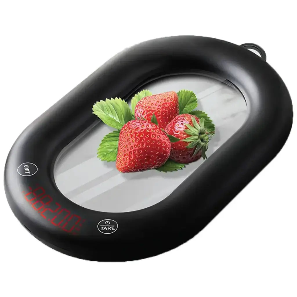 Porodo Lifestyle Glass Design Smart Kitchen Digital Scale with Real-Time App Sync - Black