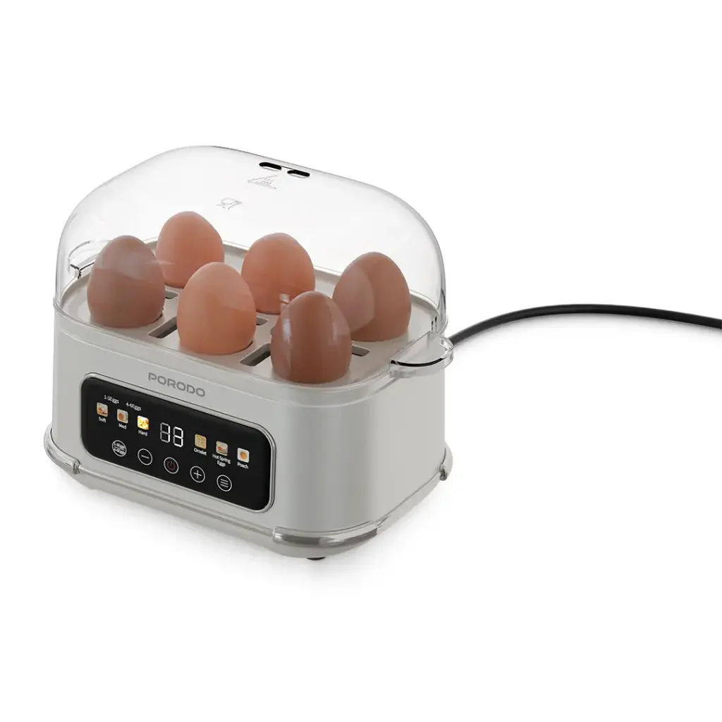 Porodo Lifestyle Poacher Smart Electric Egg Boiler with Program Selector - White